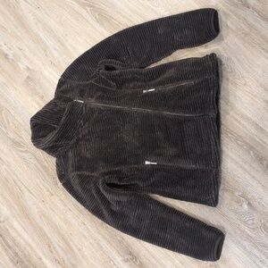 🤎💚Mountain Khakis Women's Brown/Olive Green SUPER SOFT Fleece Jacket sz L 🤎💚